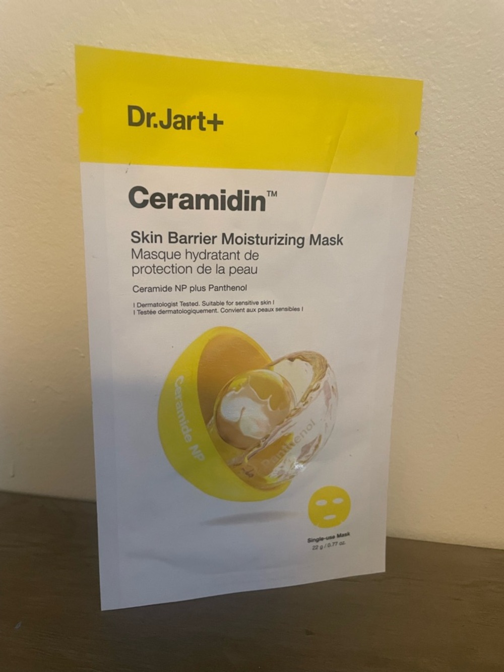 Dr. Jart+ Ceramidin Skin Barrier Moisturizing Mask - Yellow & White